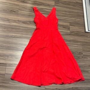 Cynthia Rowley Red V-Neck Women's Dress